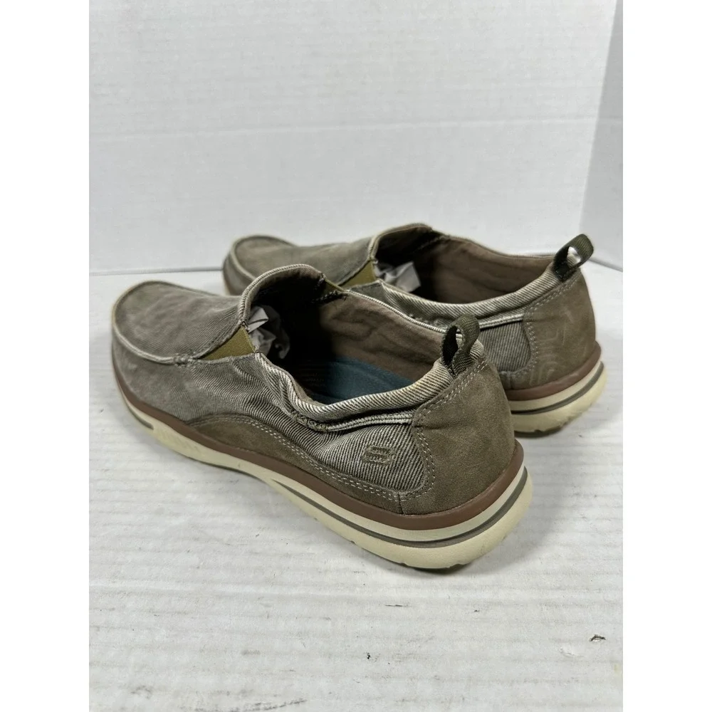 Skechers Relaxed Fit Air-Cooled Memory Foam Mens Slip On Loafers Taupe‎ 64654 11